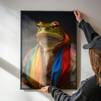 Rainbow Frog Animal Portrait Print
