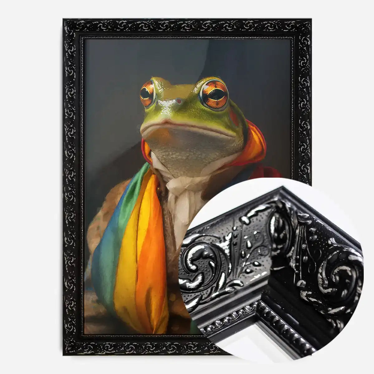 Rainbow Frog Animal Portrait Print