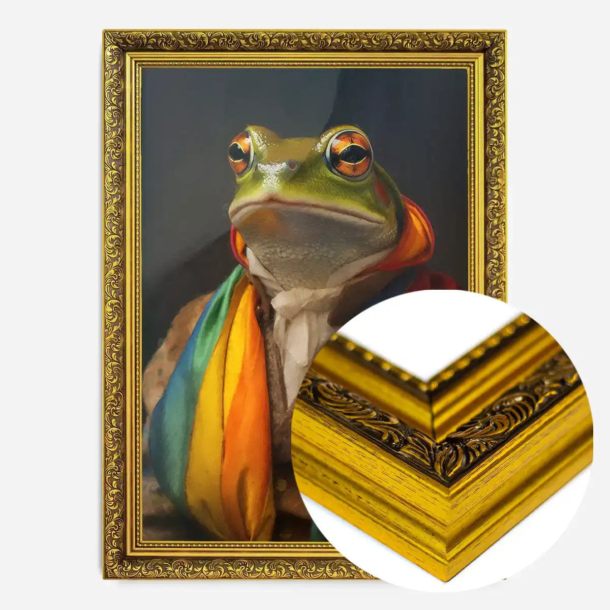 Rainbow Frog Animal Portrait Print