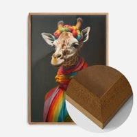 Rainbow Giraffe Animal Portrait Print