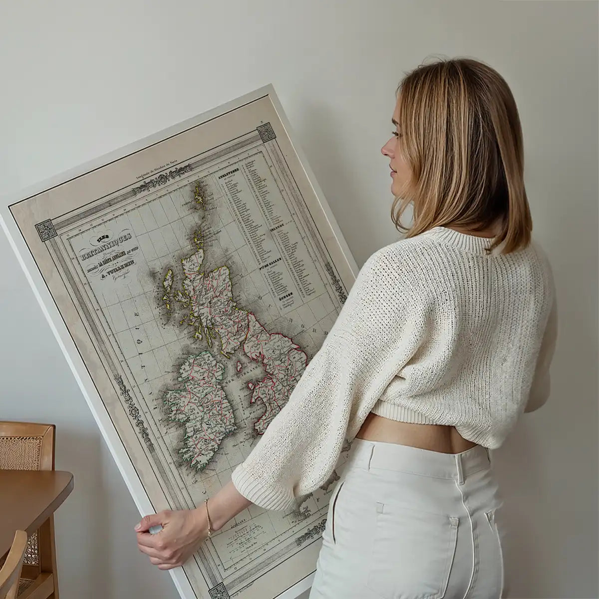 1852 Vuillemin Map of the British Isles