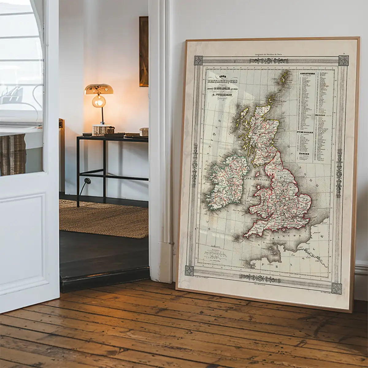 1852 Vuillemin Map of the British Isles