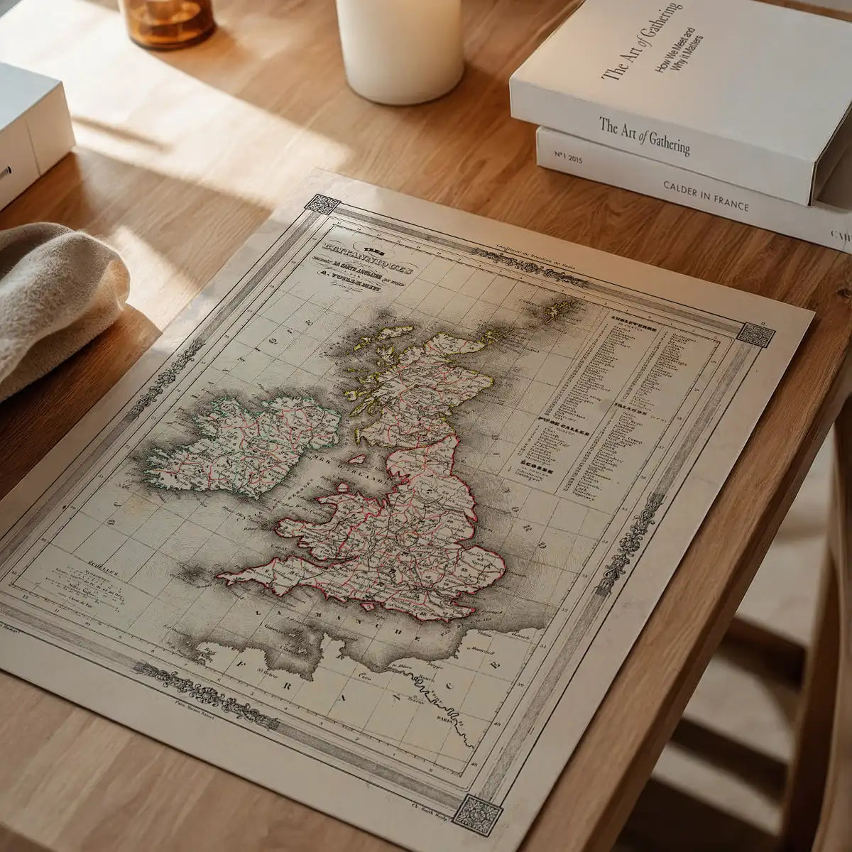 1852 Vuillemin Map of the British Isles