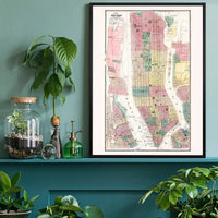 1869 New York City and Vicinity Map by Matthew Dripps
