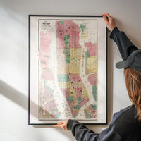 1869 New York City and Vicinity Map by Matthew Dripps