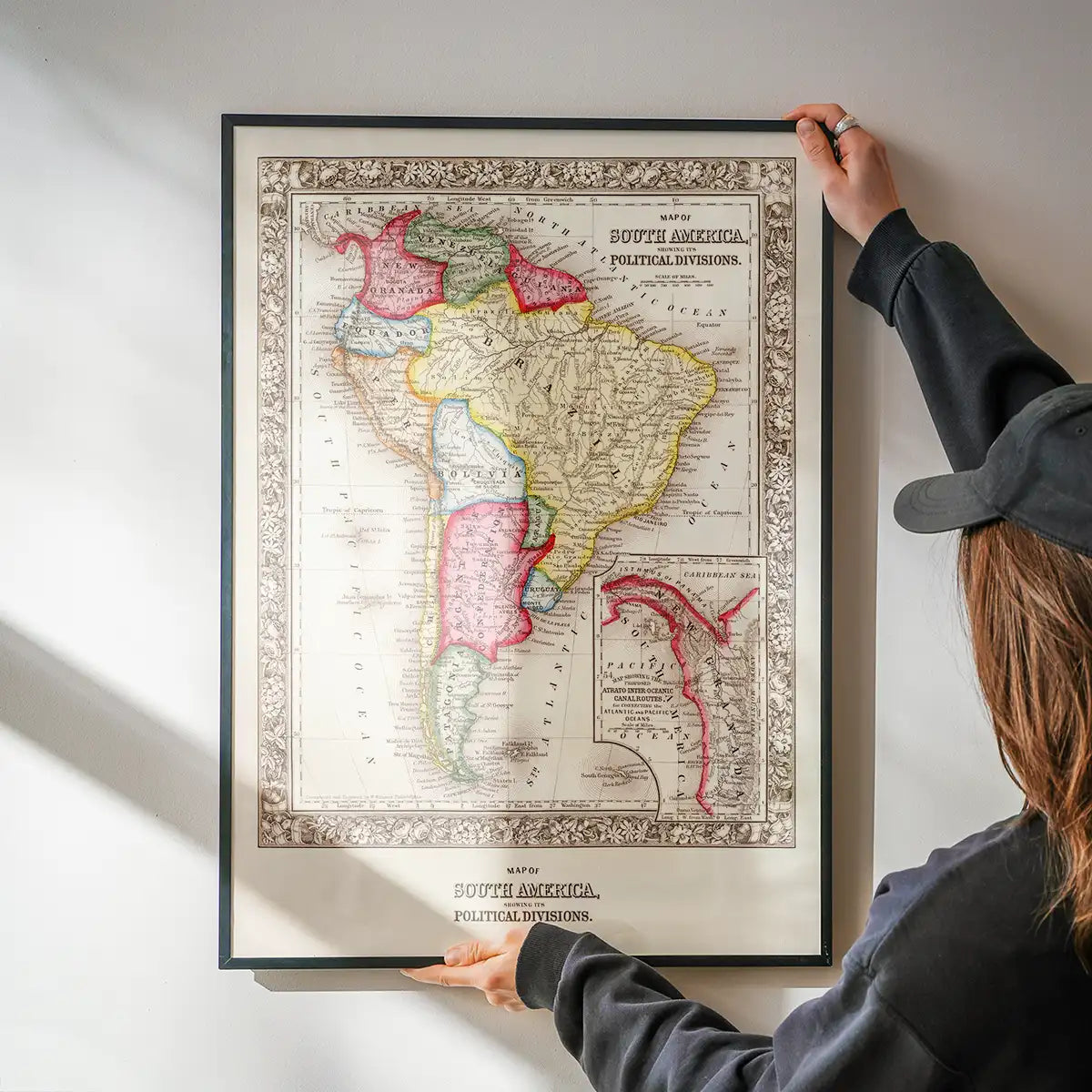 1863 Map of South America and Political Divisions
