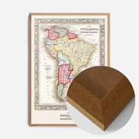 1863 Map of South America and Political Divisions