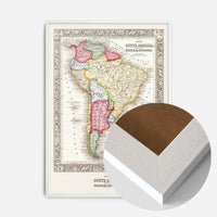 1863 Map of South America and Political Divisions