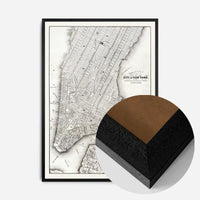 1850 New York City Map Black and White