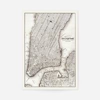 1850 New York City Map Black and White