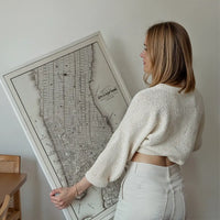 1850 New York City Map Black and White