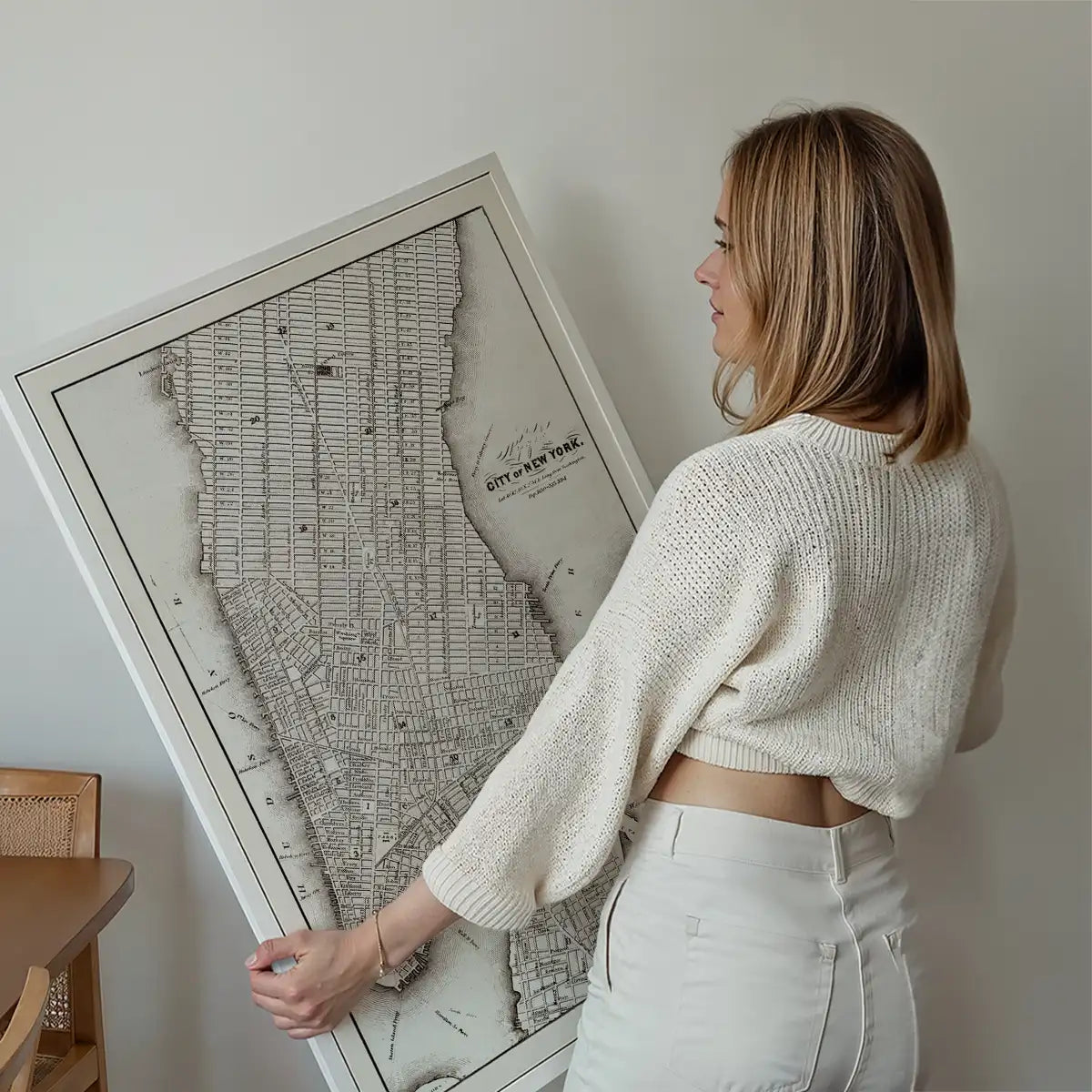 1850 New York City Map Black and White
