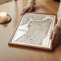1850 New York City Map Black and White