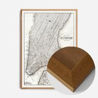 1850 New York City Map Black and White