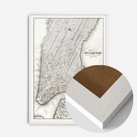 1850 New York City Map Black and White