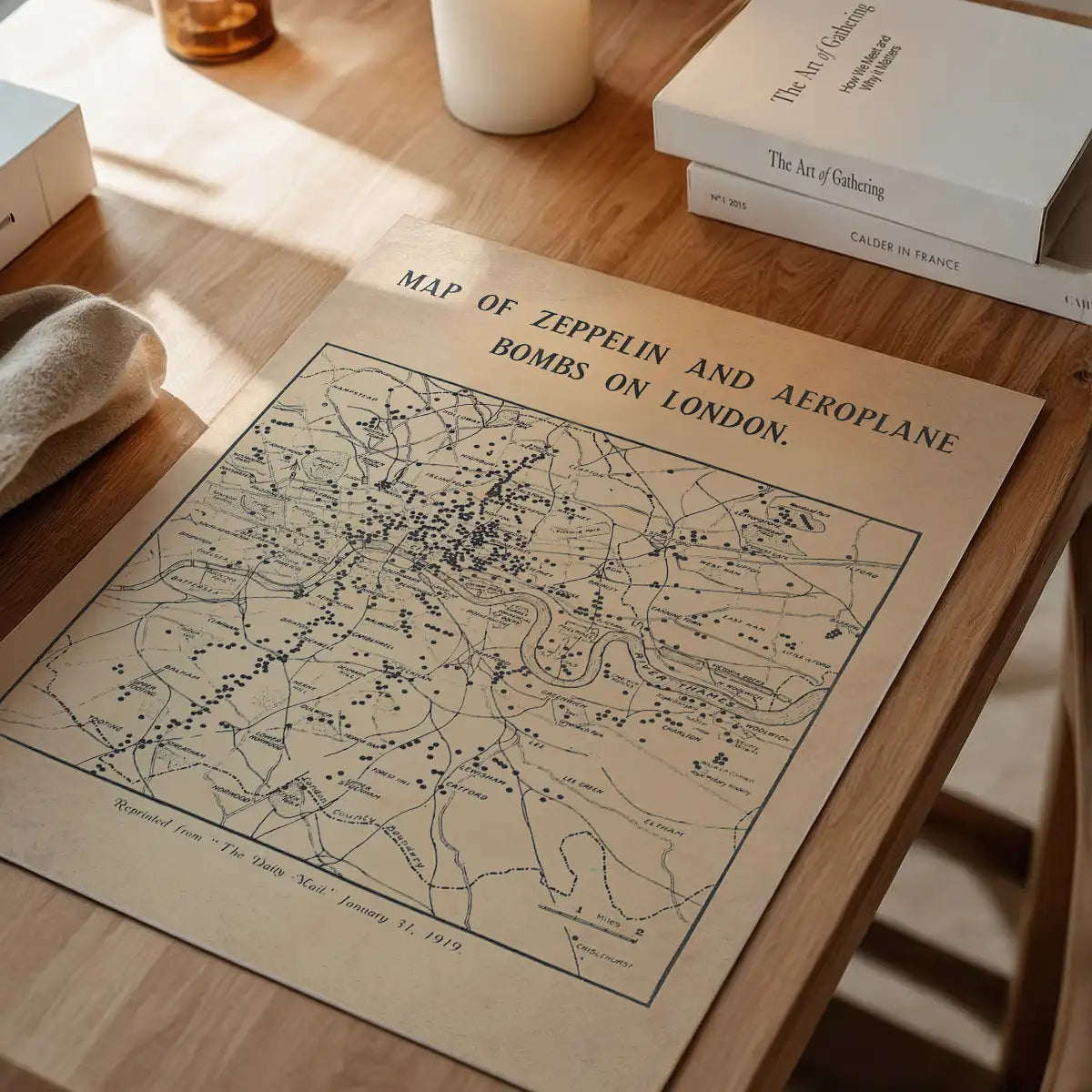 A Map of Bombs on London 1919