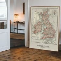 A cartographic map of the British Isles published in 1900