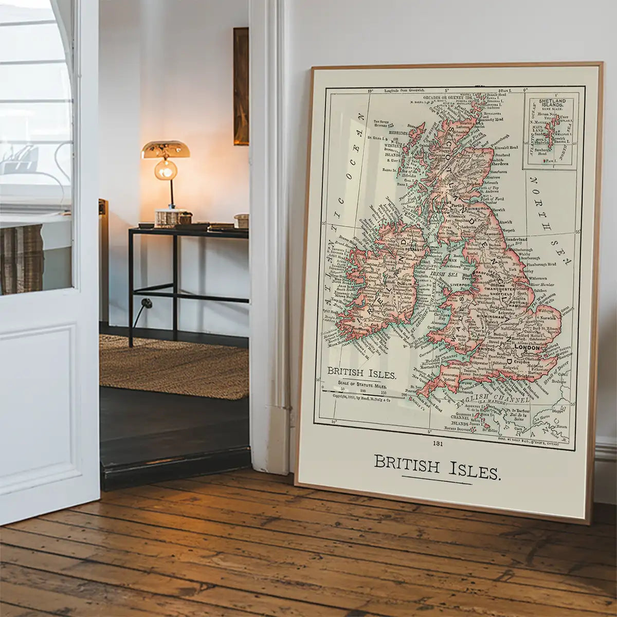 A cartographic map of the British Isles published in 1900