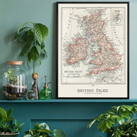 A cartographic map of the British Isles published in 1900