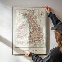A cartographic map of the British Isles published in 1900