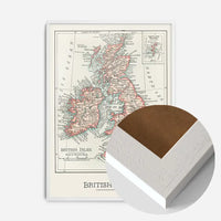 A cartographic map of the British Isles published in 1900
