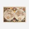 Antique World Map Double Hemisphere Map by Henricus Hondius 1630