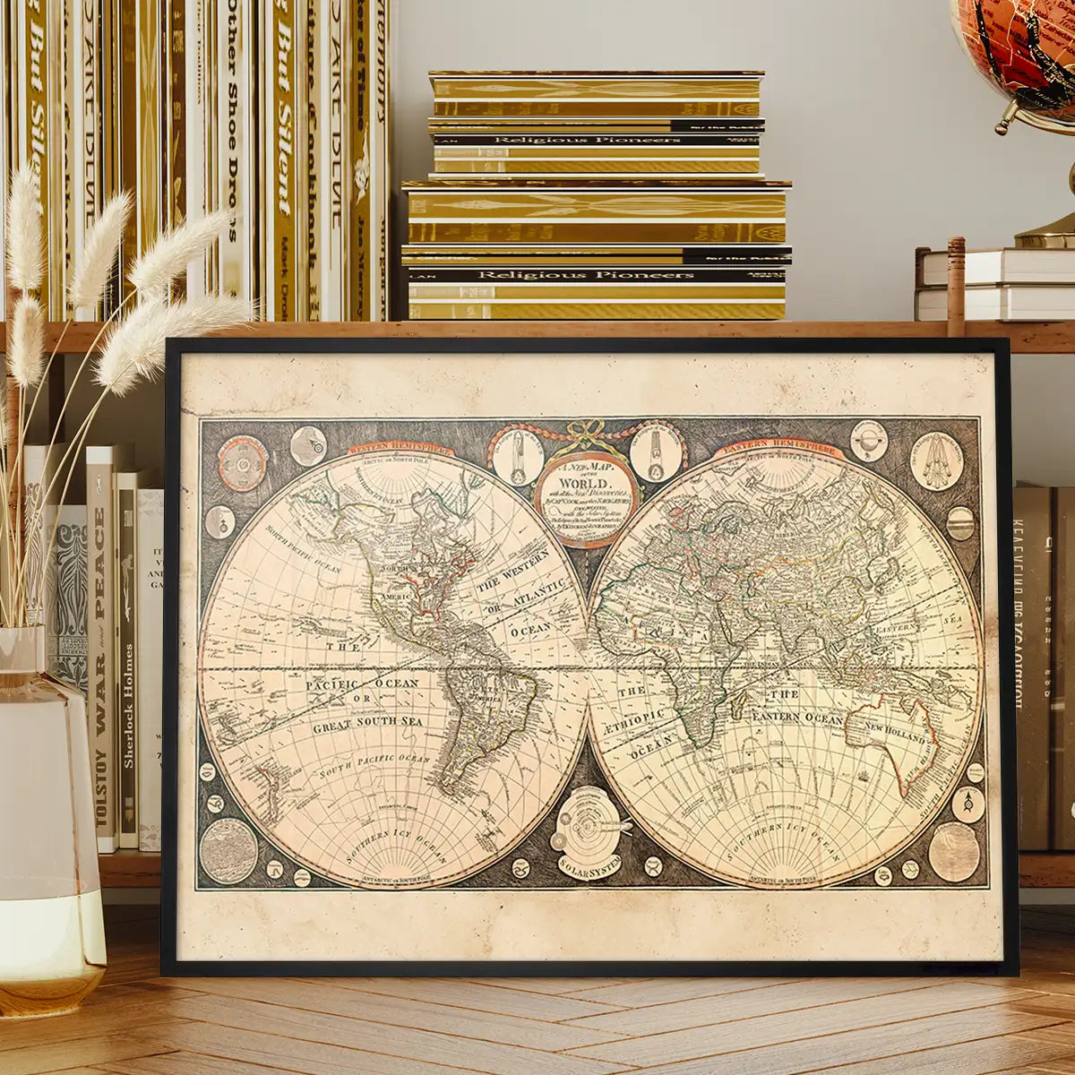 Captain Cook new Discoveries World Map 1799