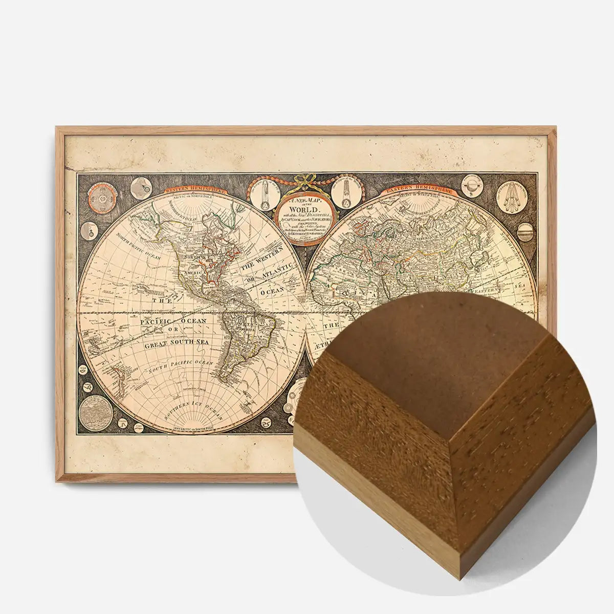 Captain Cook new Discoveries World Map 1799