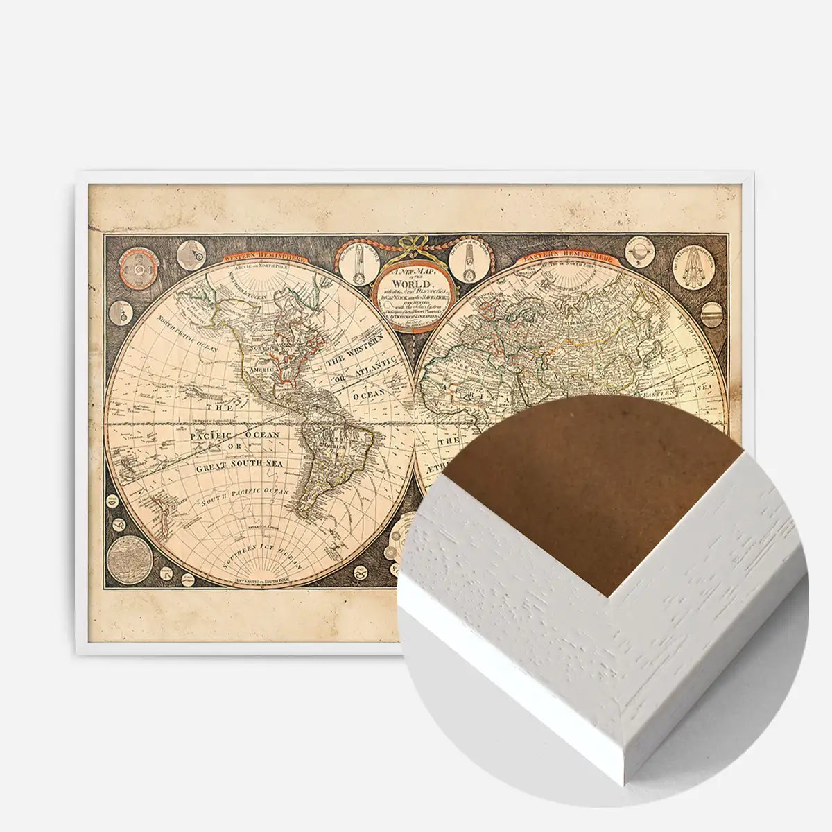 Captain Cook new Discoveries World Map 1799