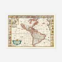 Vintage Map of America from 1640 by Abraham Goos