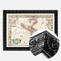 Vintage Map of America from 1640 by Abraham Goos