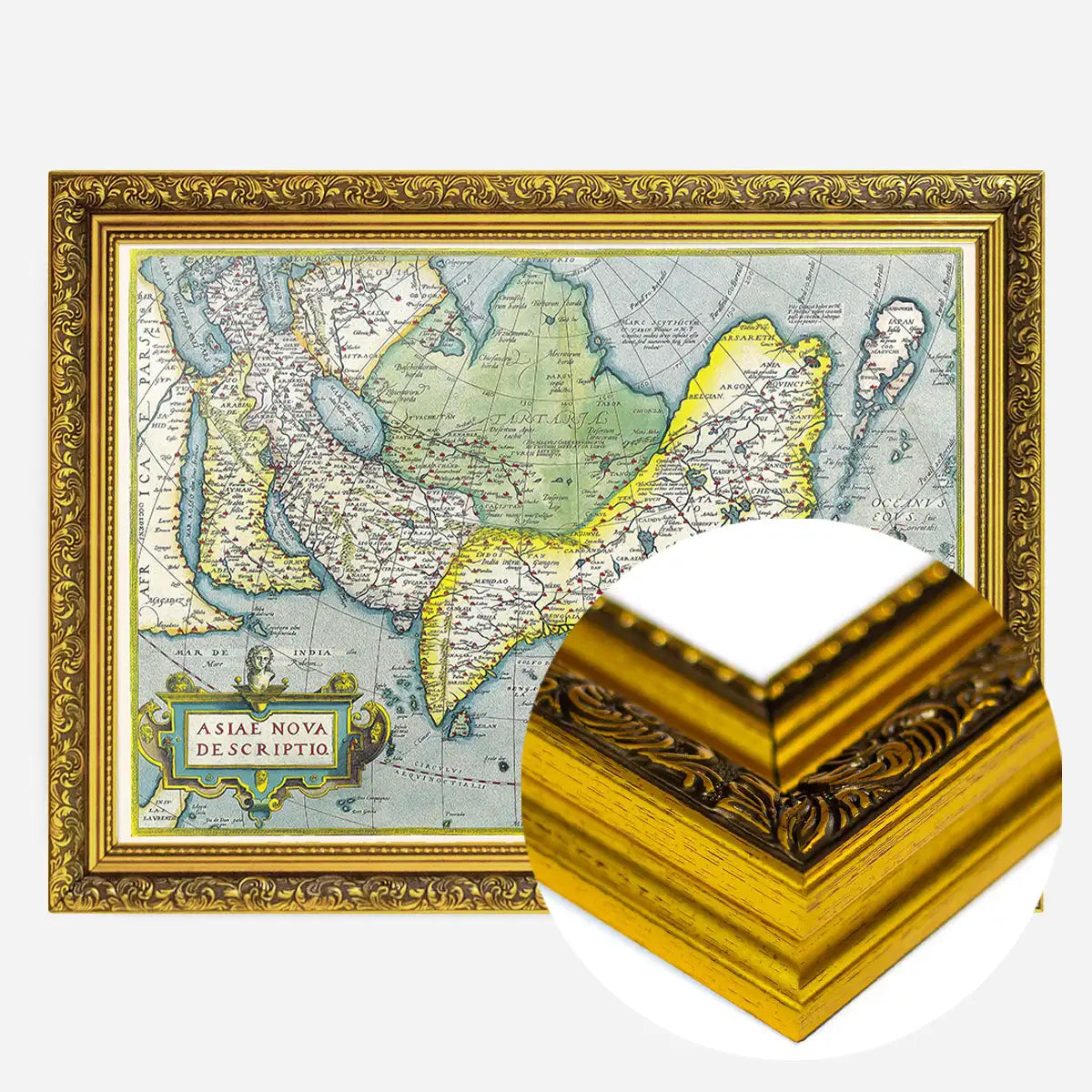 Antique Maps of Asia Abraham Ortelius from 1570