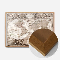 Vintage Illustrated Double Hemisphere World Map