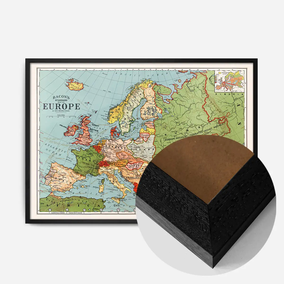 Bacon's standard map of Europe by George Washington Bacon