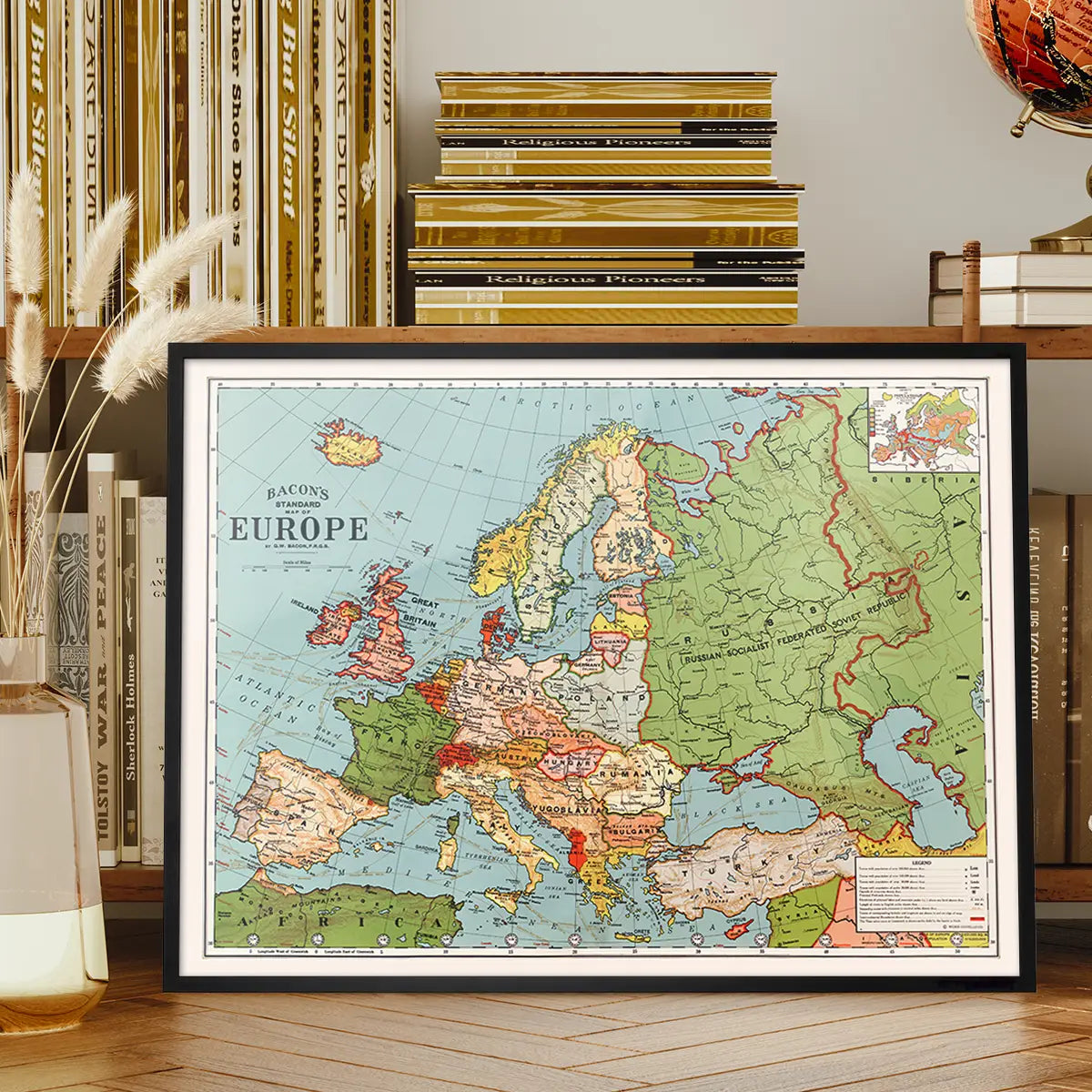 Bacon's standard map of Europe by George Washington Bacon