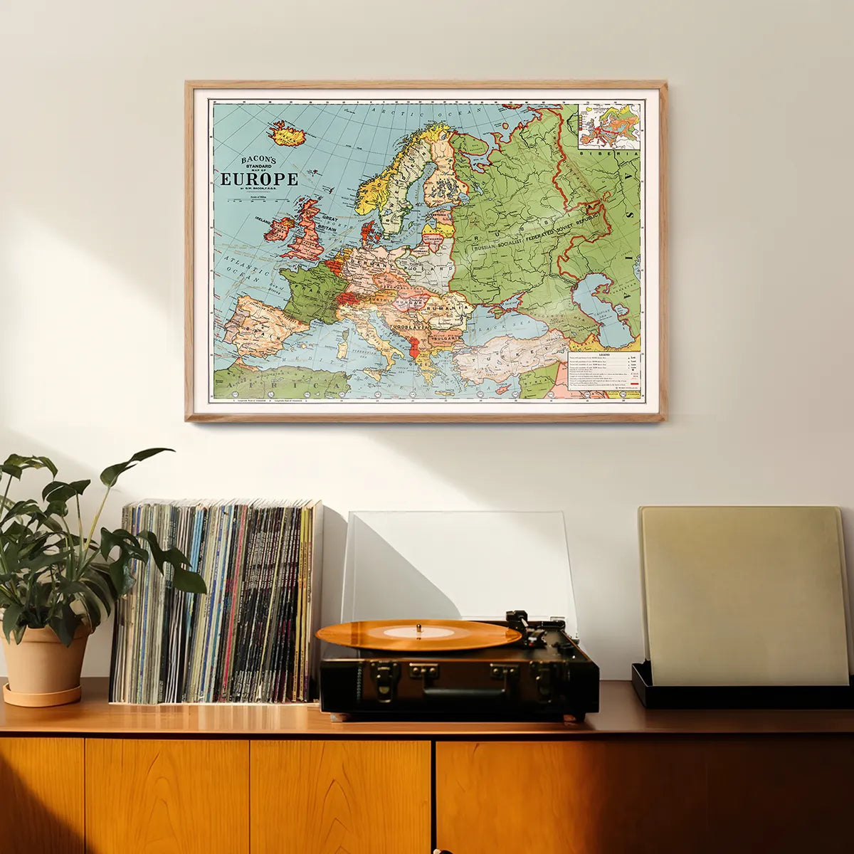 Bacon's standard map of Europe by George Washington Bacon