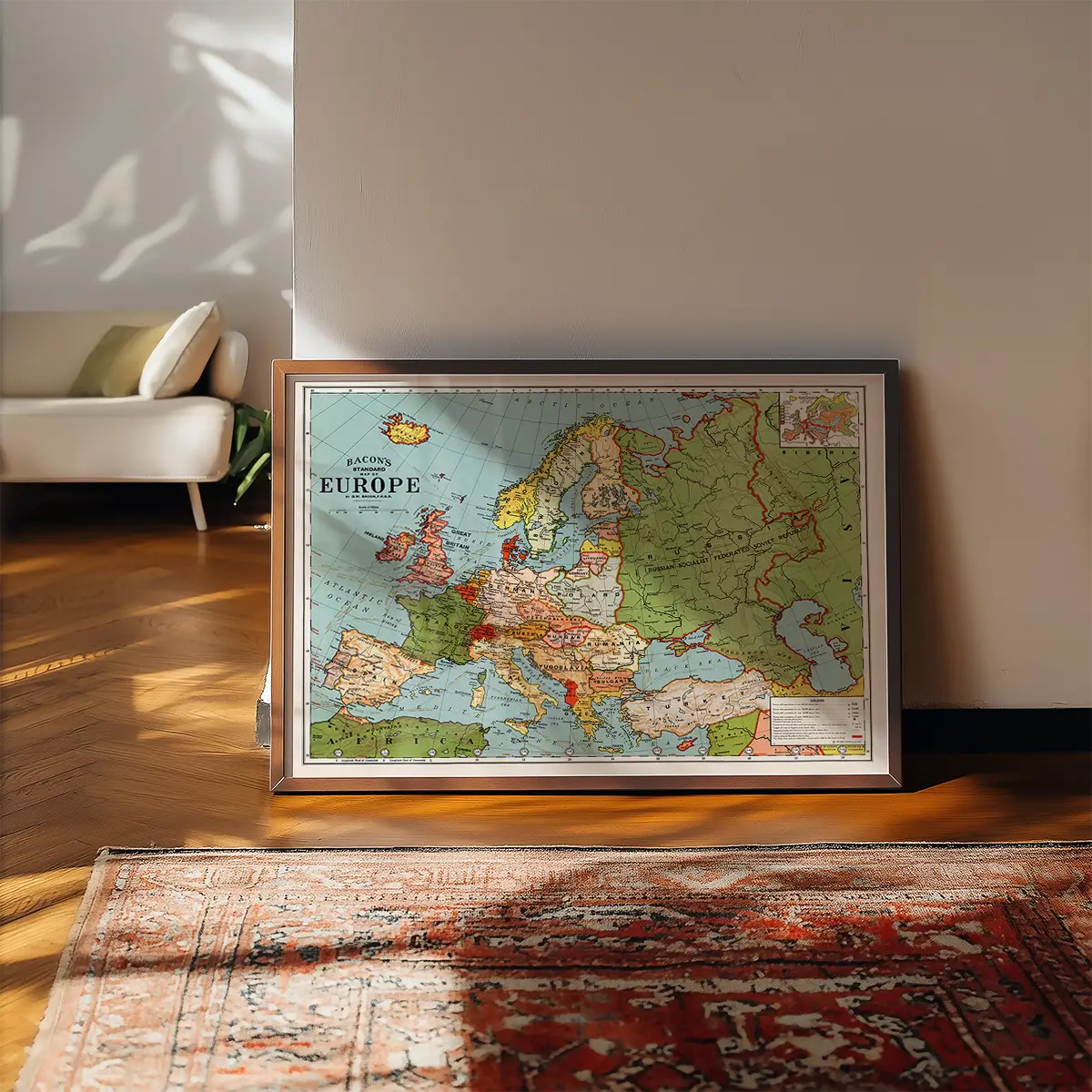 Bacon's standard map of Europe by George Washington Bacon