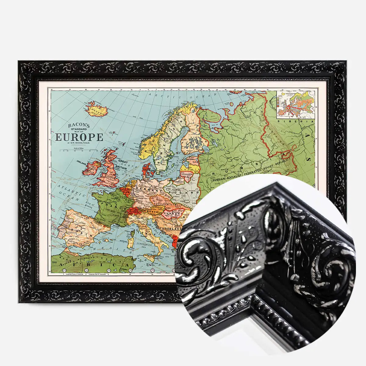 Bacon's standard map of Europe by George Washington Bacon