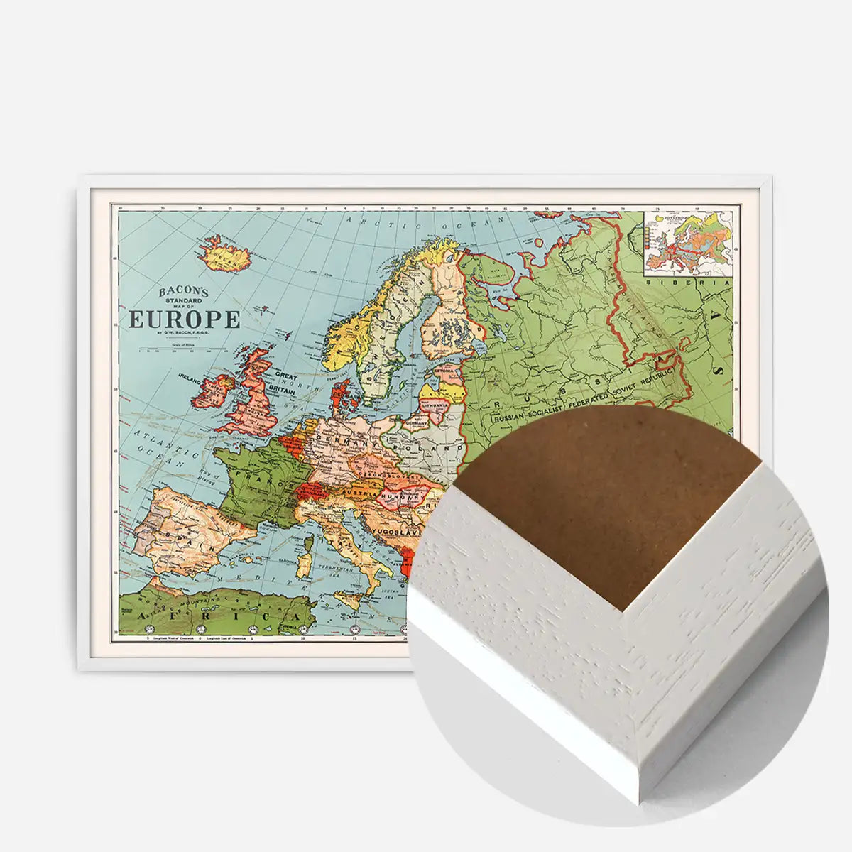 Bacon's standard map of Europe by George Washington Bacon
