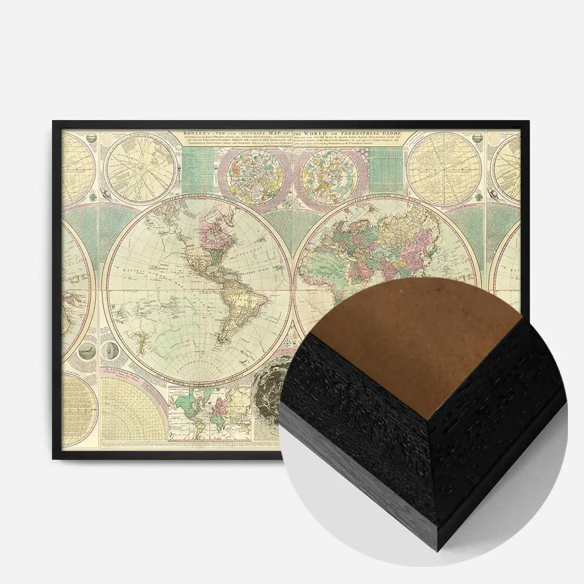 Bowles New and Accurate Map of the World by Dialing