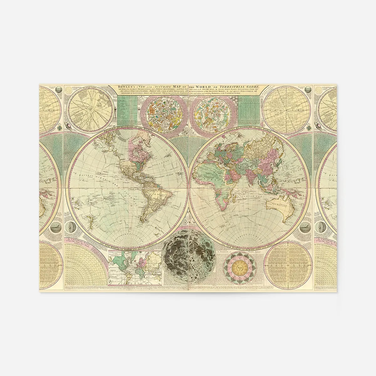 Bowles New and Accurate Map of the World by Dialing