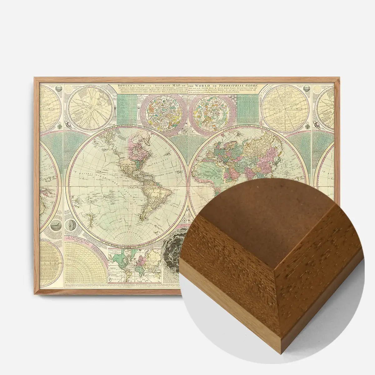 Bowles New and Accurate Map of the World by Dialing