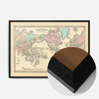 Coltons Map of the World on Mercators Projection 1858