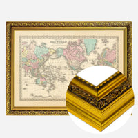 Coltons Map of the World on Mercators Projection 1858