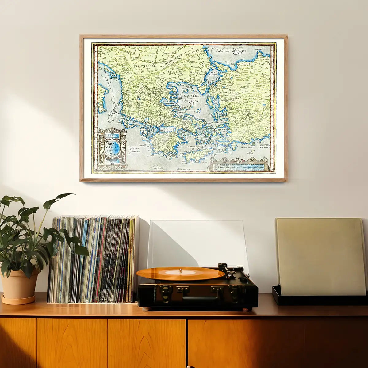 Vintage Map Of Greece By Abraham Ortelius
