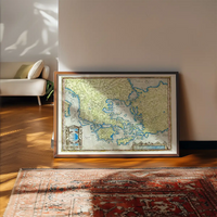 Vintage Map Of Greece By Abraham Ortelius