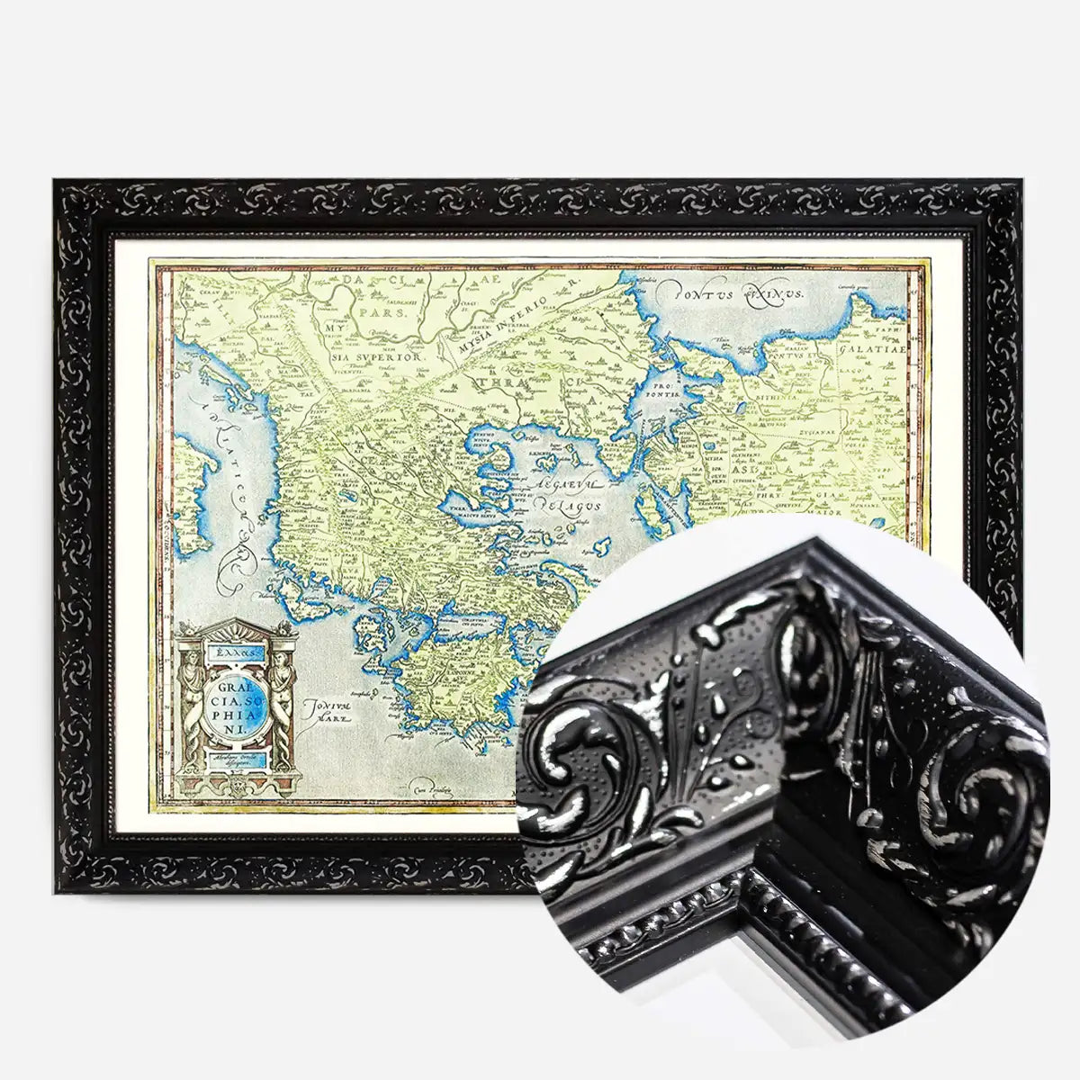 Vintage Map Of Greece By Abraham Ortelius