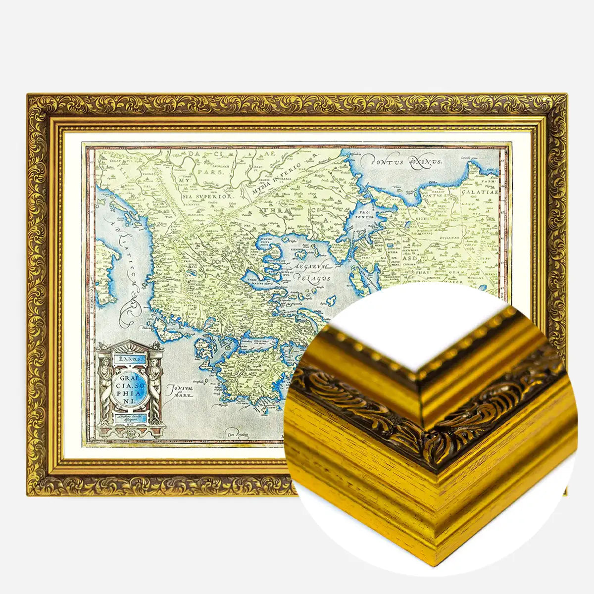 Vintage Map Of Greece By Abraham Ortelius