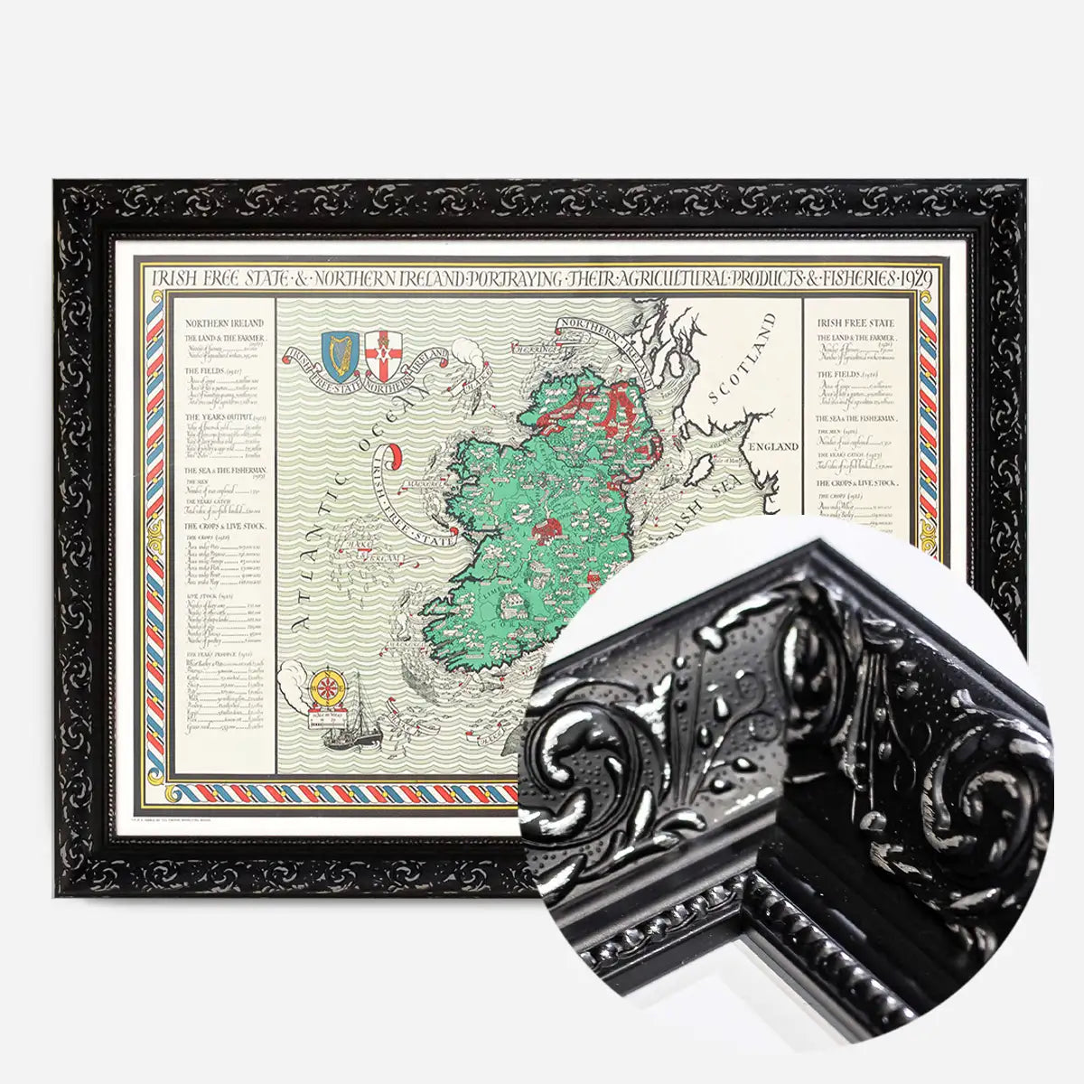 Irish Free State & Northern Ireland Map from 1929 By Macdonald Gil