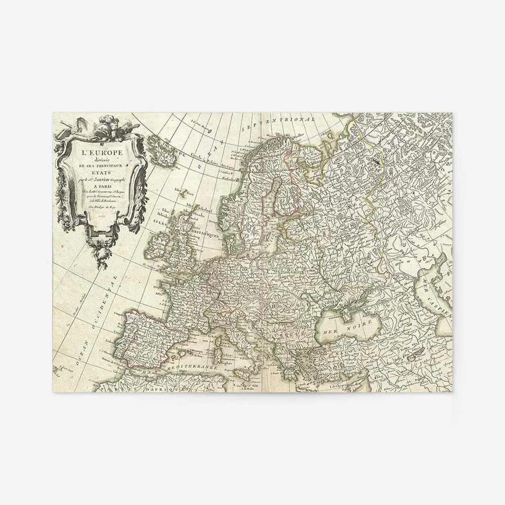 1782 Janvier Map Europe